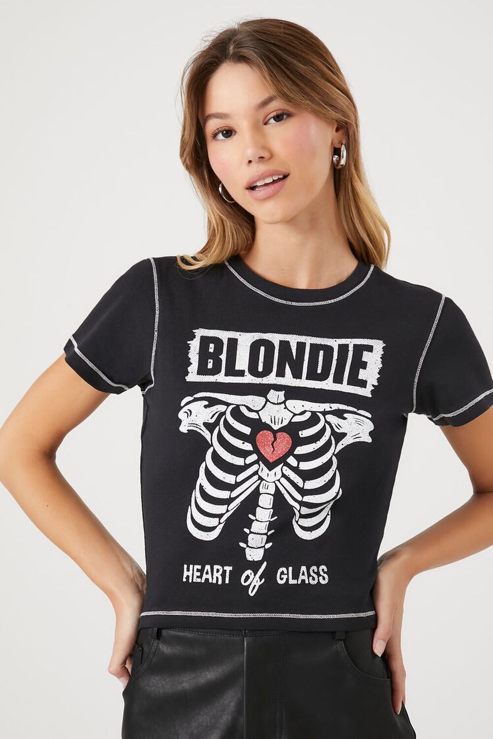 

Детская футболка с рисунком Blondie Forever 21, черный