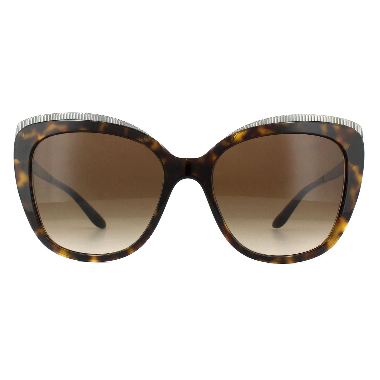 цена Модные коричневые солнцезащитные очки Havana с градиентом Dolce & Gabbana, коричневый