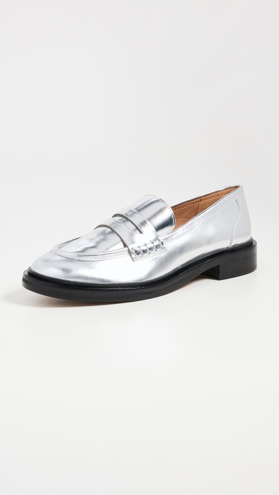 

Лоферы Madewell Beak Clean Platform, серебряный