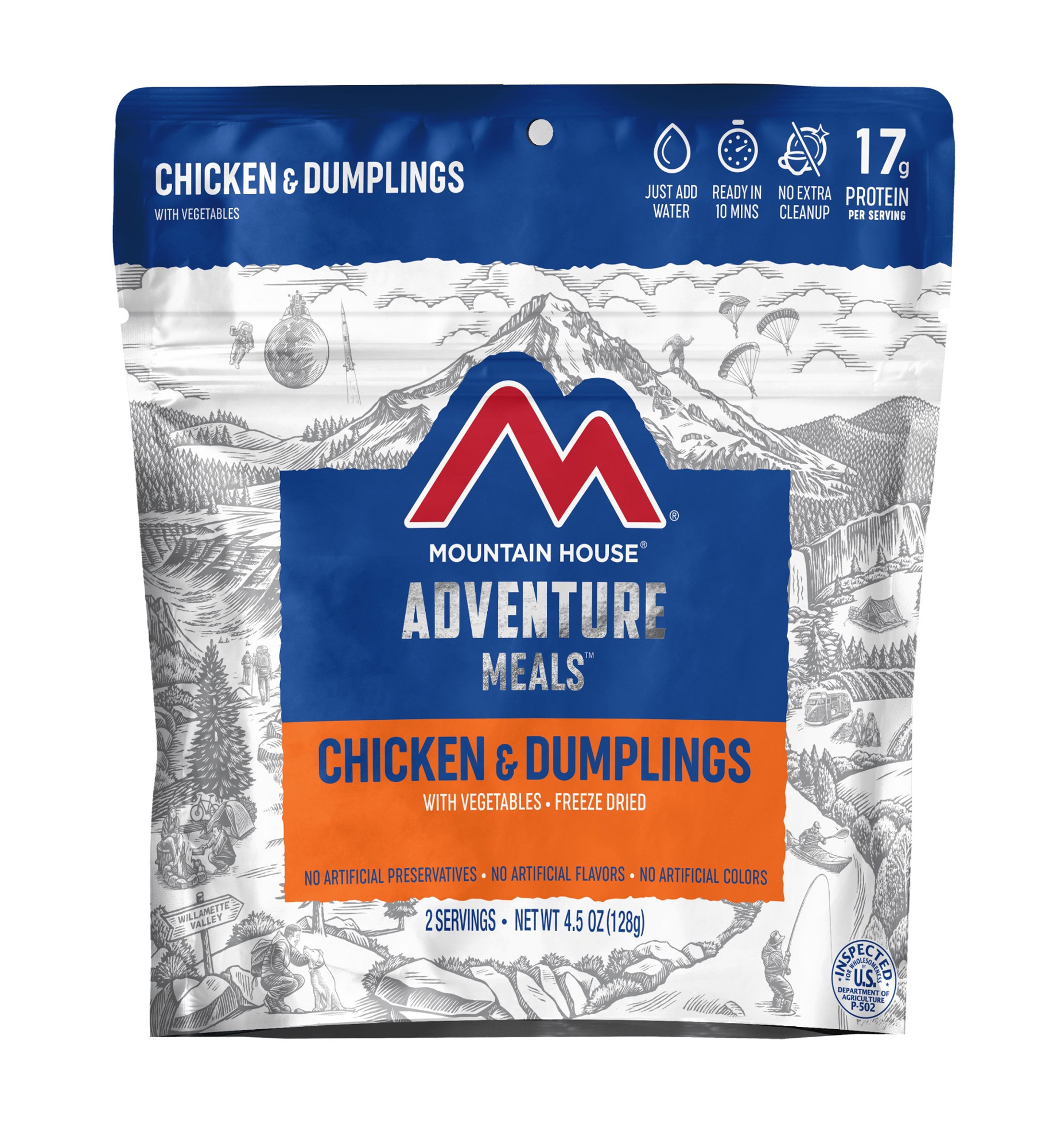 Курица и пельмени – 2 порции Mountain House