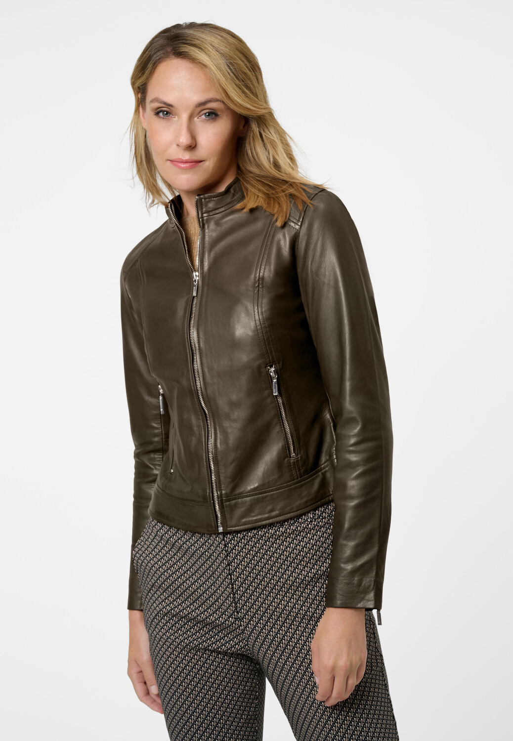 

Кожаная куртка Ricano Damen Ciara, оливковый