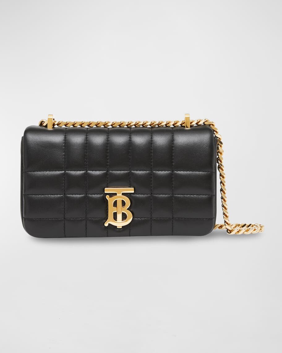 

Стеганая кожаная сумка через плечо в клетку Lola Burberry