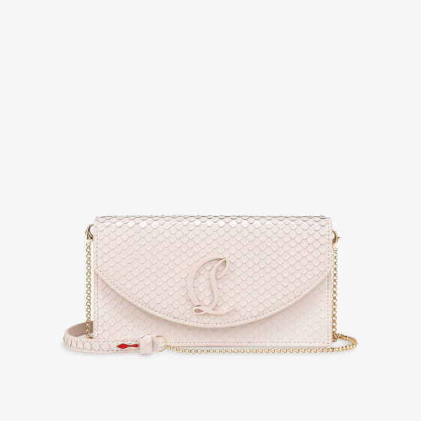 

Лакированная сумка-клатч Loubi54 Christian Louboutin, цвет leche