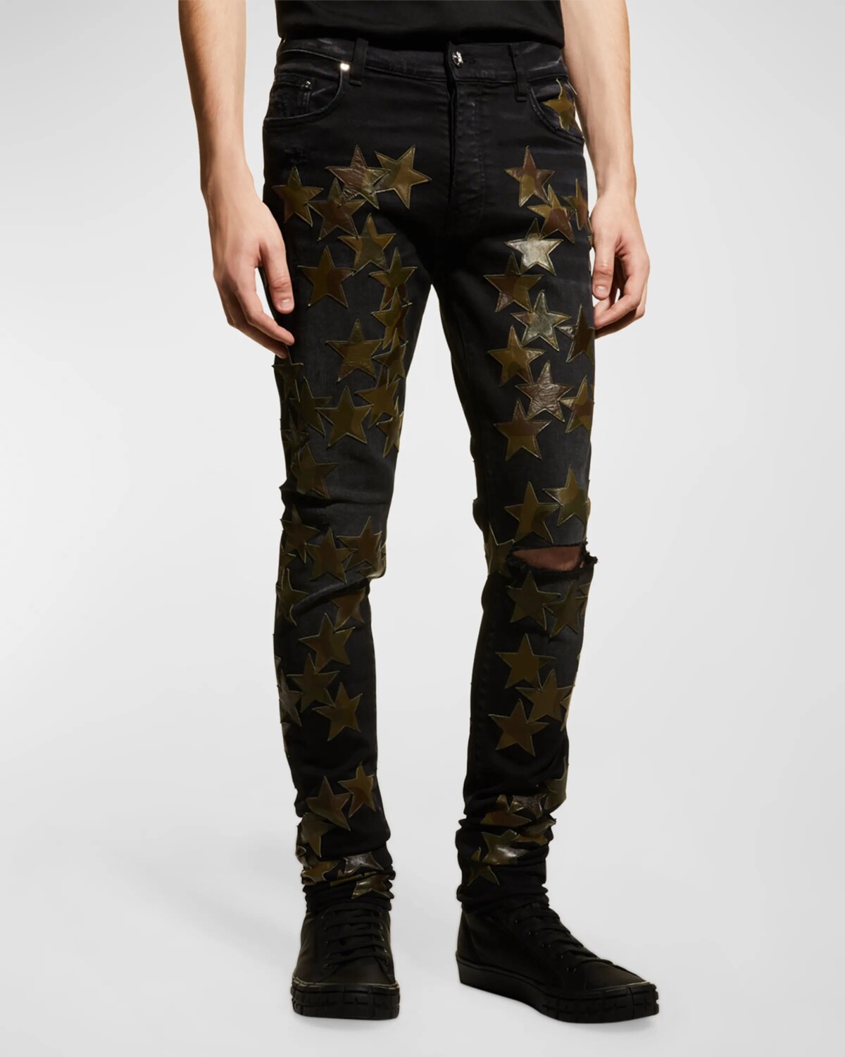 

Мужские джинсы скинни Chemist Stars Amiri, цвет Aged Black