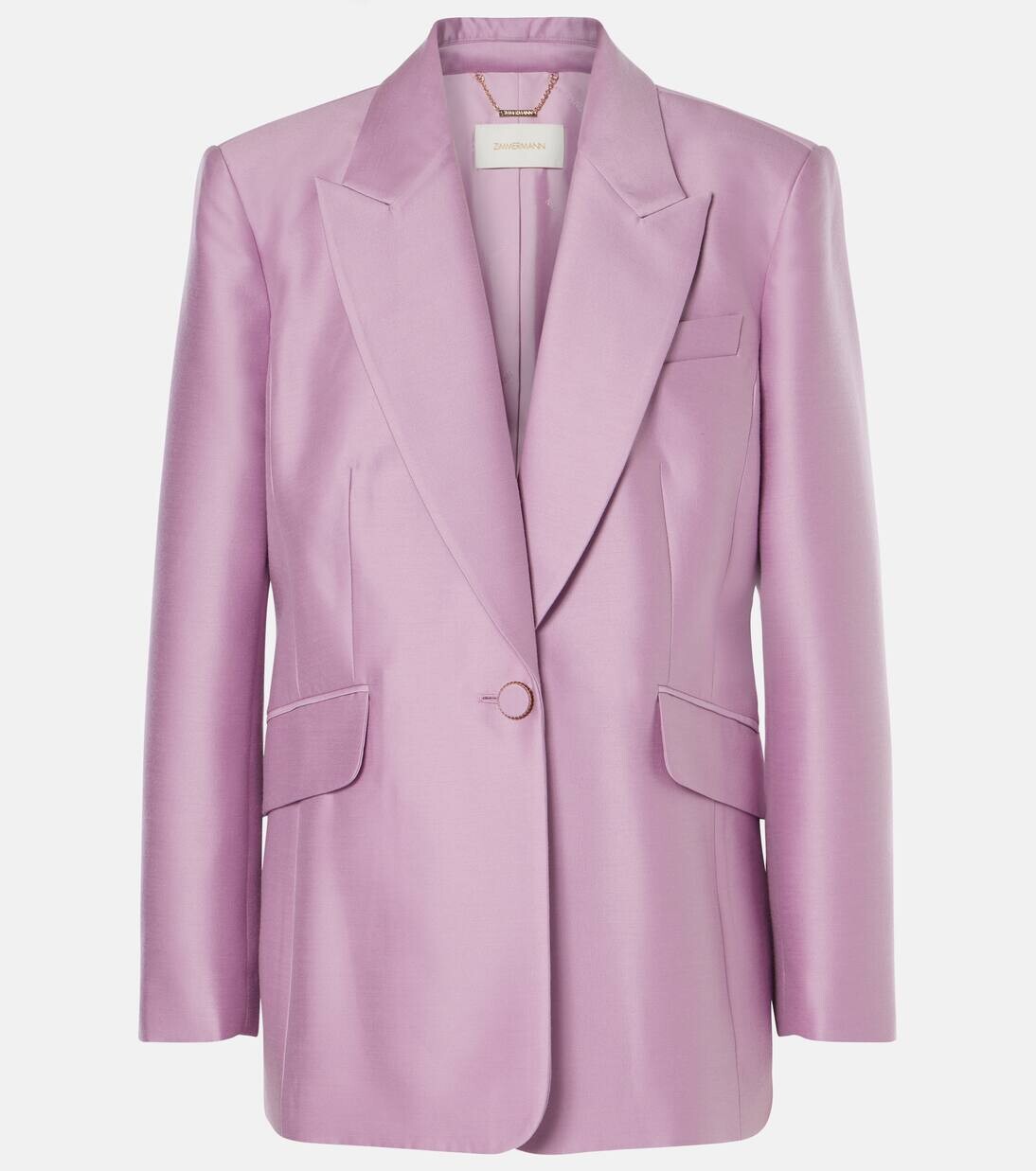 

Пиджак из шерсти и шелка, сшитый на заказ Zimmermann, цвет lilac