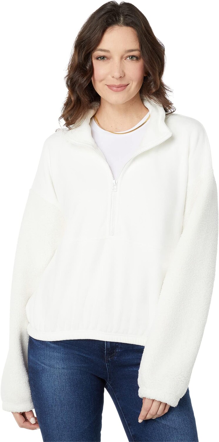 

Толстовка Splendid Tegan Fleece 1/2 Zip, цвет Egret