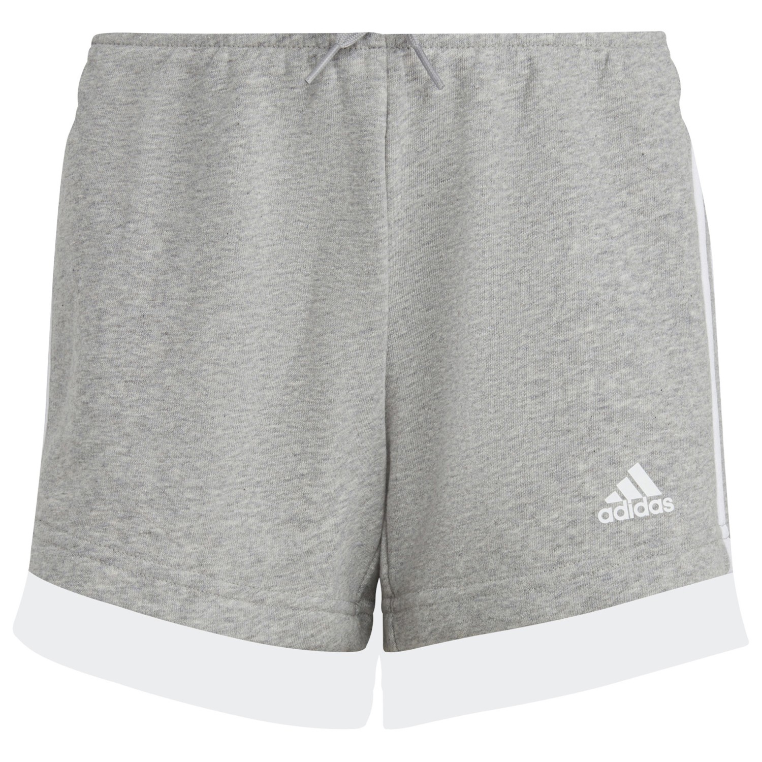 Шорты Adidas Girl's Essentials 3 Stripes, цвет Medium Grey Heather/White