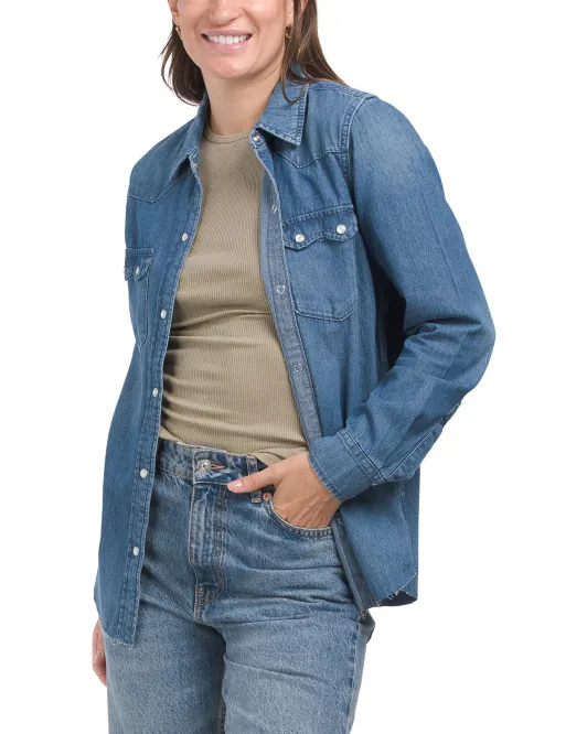 

Джинсовая рубашка в стиле вестерн Lucky Brand, цвет Denim