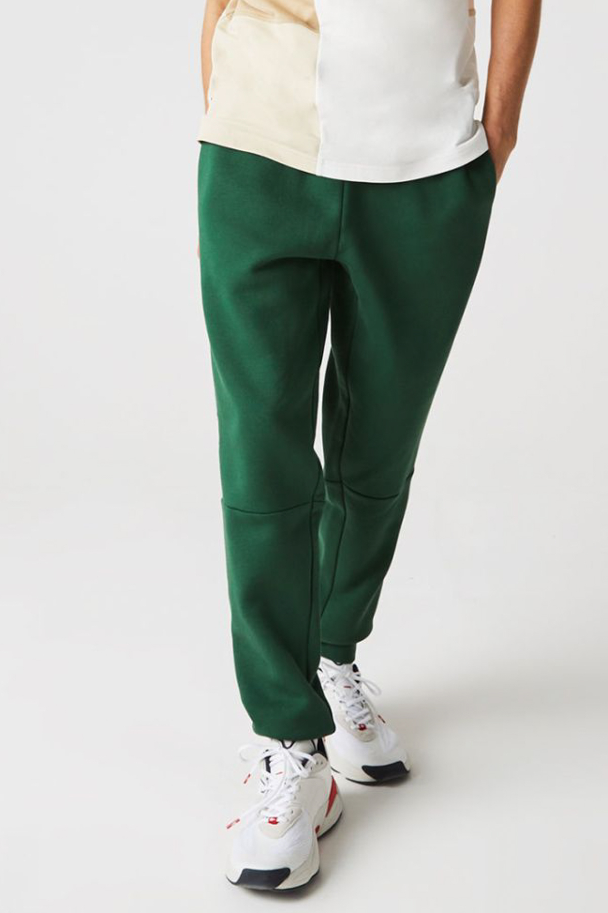 Спортивные штаны - Зелёные - Прямые Lacoste, зеленый
