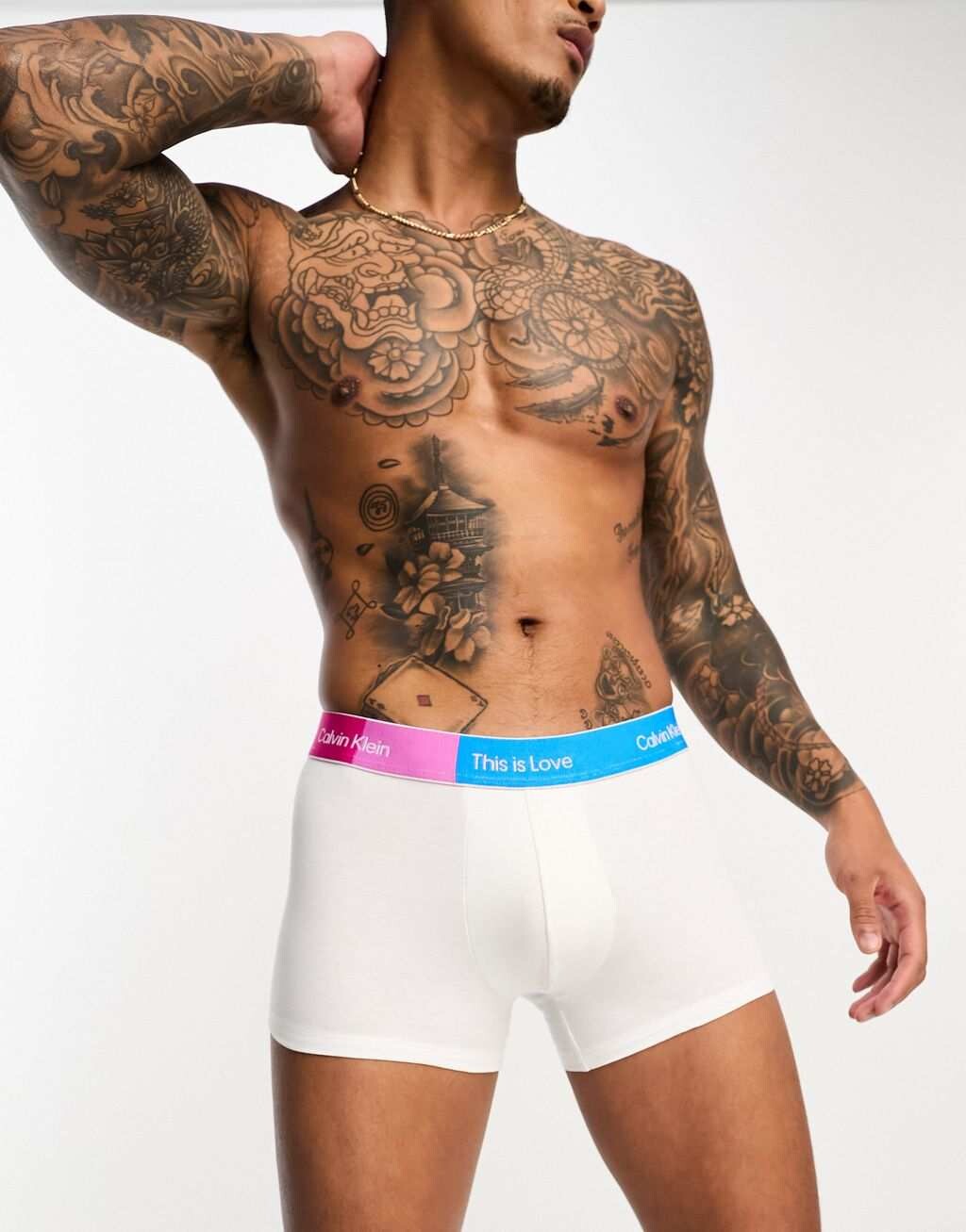 

Белый хлопковый сундук Calvin Klein Pride