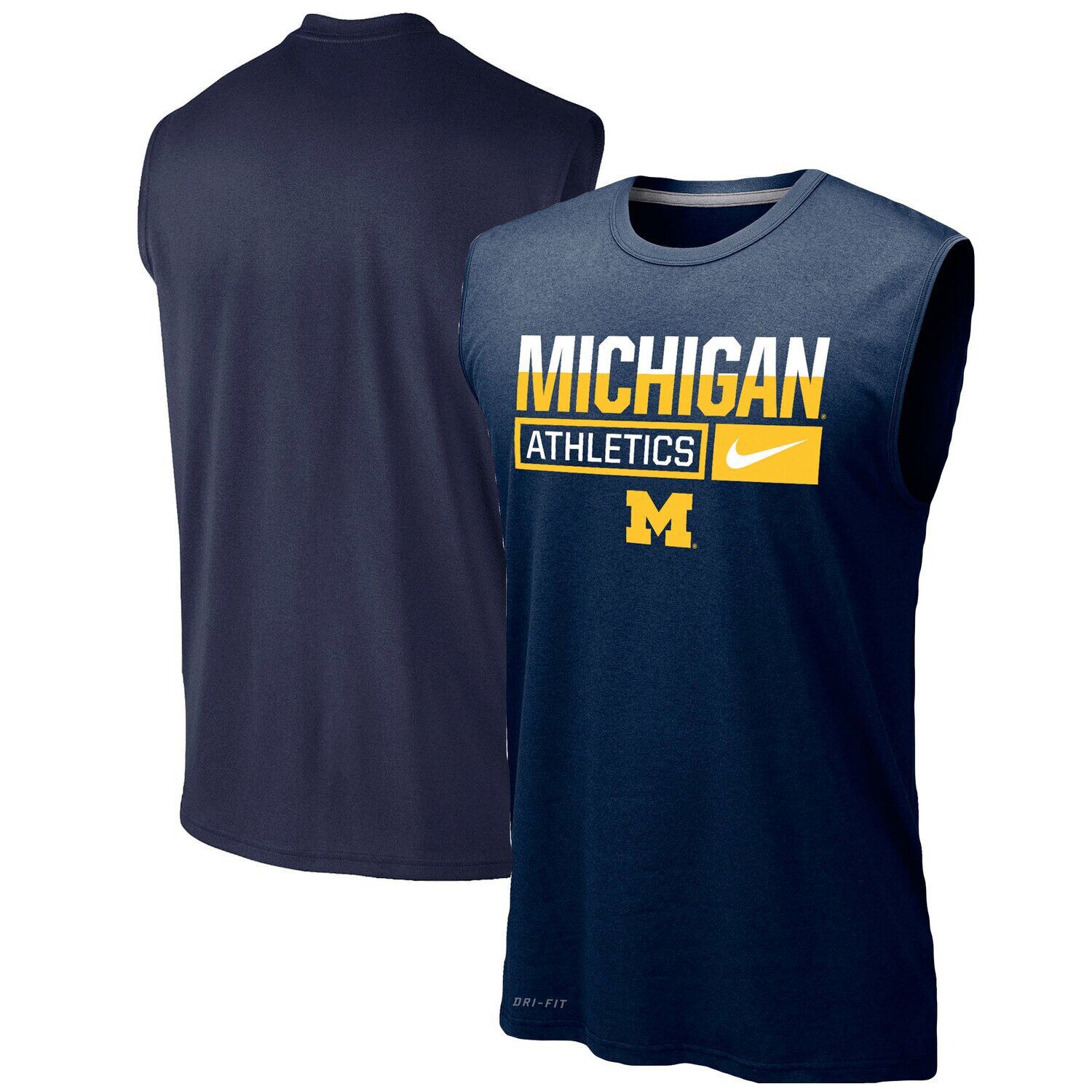 

Мужская майка Nike Navy Michigan Wolverines Wordmark Drop Legend Performance