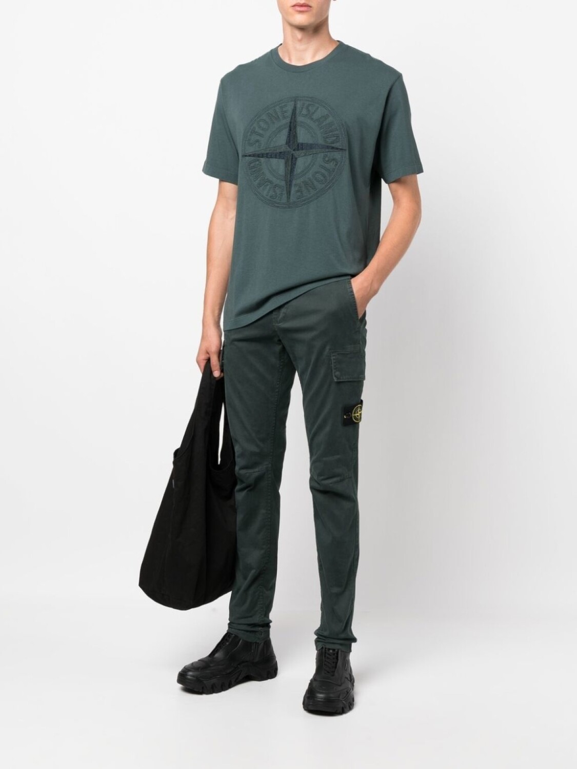

Stone Island брюки карго с нашивкой Compass, зеленый