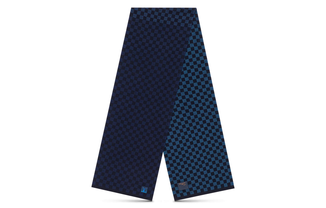 

LOUIS VUITTON Мужской вязаный шарф, Blue