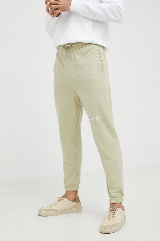 

Хлопковые спортивные брюки J30J320590.9BYY Calvin Klein Jeans, зеленый
