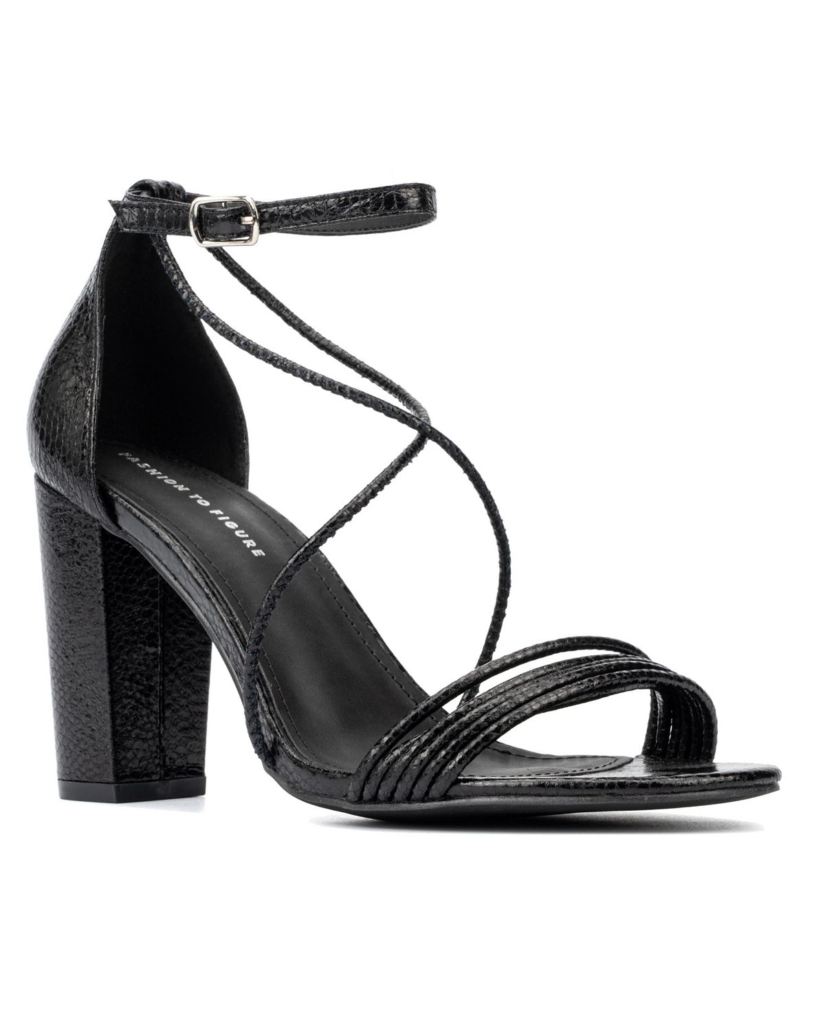 Женские босоножки Belinda на широком каблуке Fashion To Figure, черный