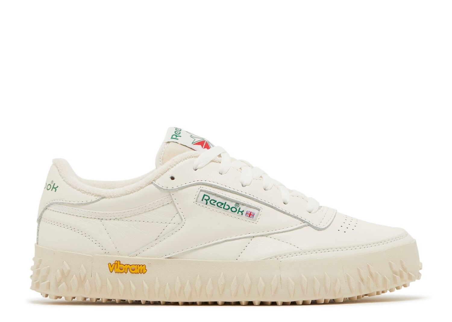 

Кроссовки Reebok Club C Vibram 'Chalk Glen Green', кремовый, Бежевый;белый