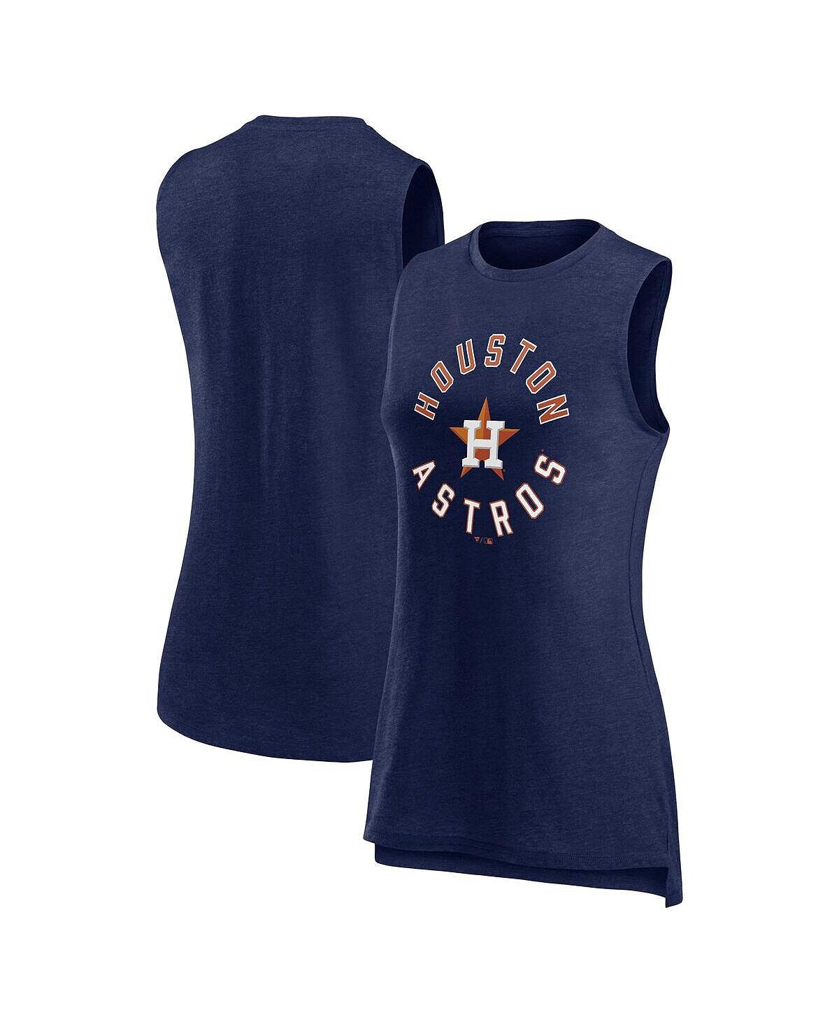 

Женская майка с логотипом Heather Navy Houston Astros What Goes Вокруг майки Fanatics