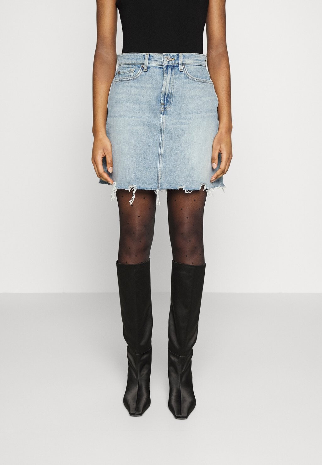 

Мини-юбка 7 for all mankind, синий