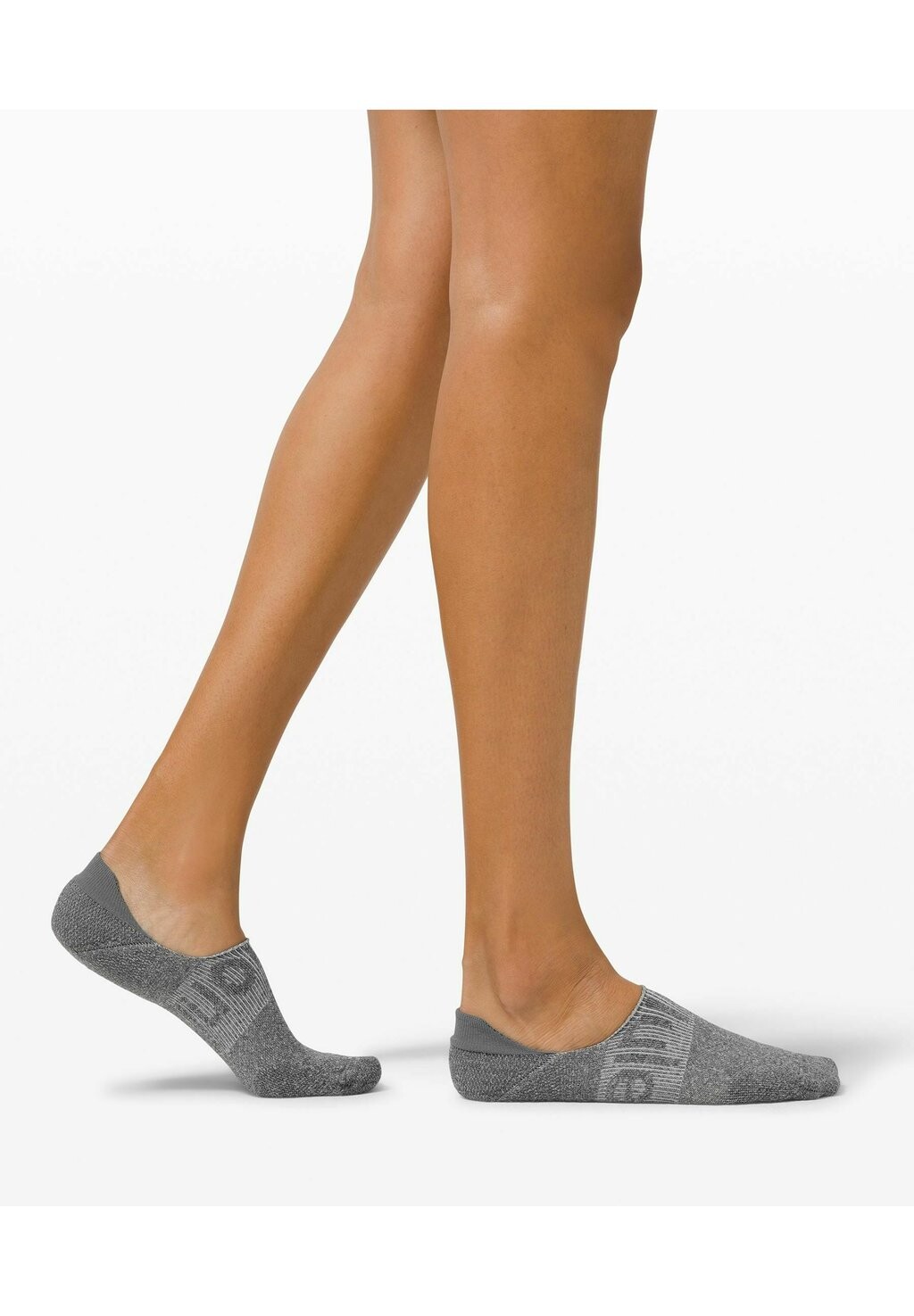 Носки POWER STRIDE NO-SHOW SOCKS lululemon, цвет white heather grey black