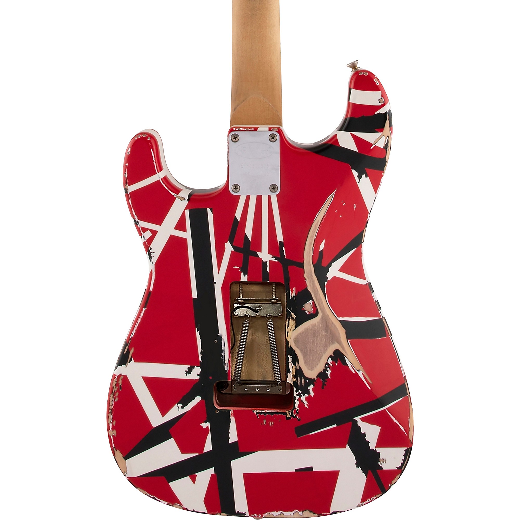 электрогитара evh frankie relic white w bag Электрогитара Frankie EVH Striped Series, красная с черно-белыми полосами Relic