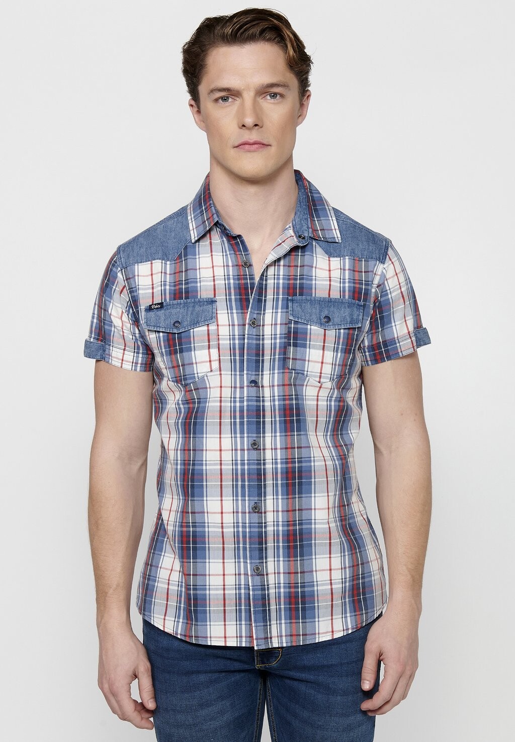 

Рубашка SHORT SLEEVE Koroshi, цвет azul blue