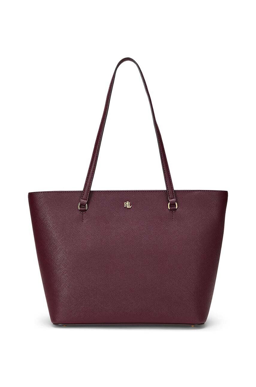 

Кожаная сумка Lauren Ralph Lauren, гранатовый
