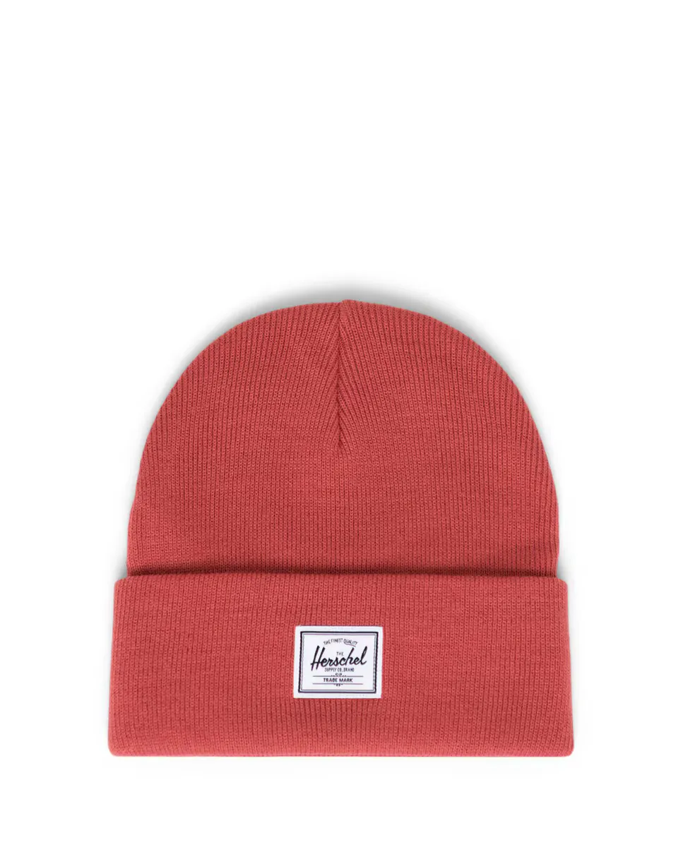 

Вязаная шапка унисекс в рубчик оранжевого цвета Herschel, оранжевый