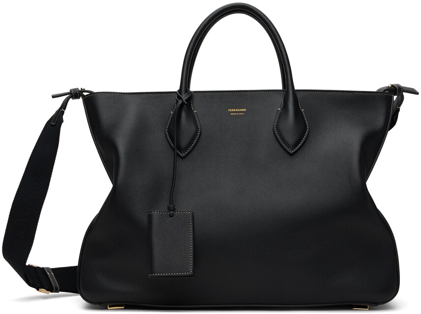

Черная сумка-тоут на молнии размера XL Ferragamo