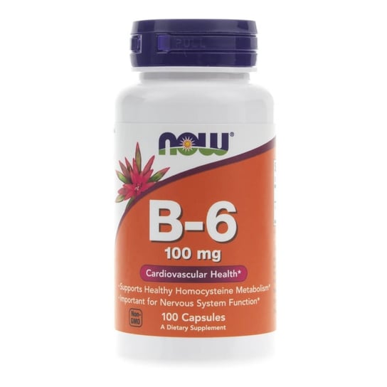 Now Foods, Витамин B6, 100 мг, 100 капсул nutricost витамин b6 100 мг 240 капсул