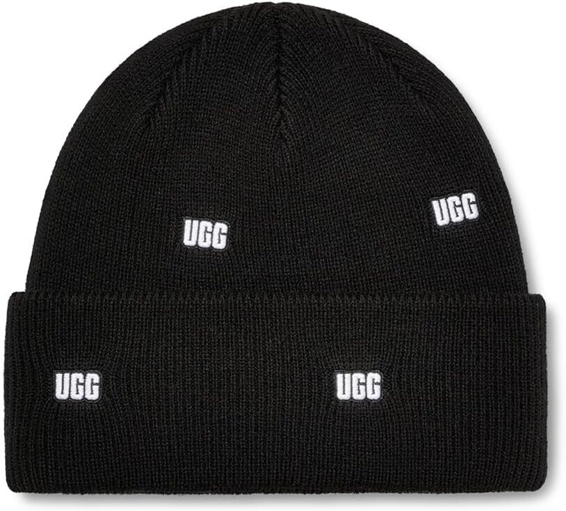 

Шапка-бини с разбросанным логотипом UGG
