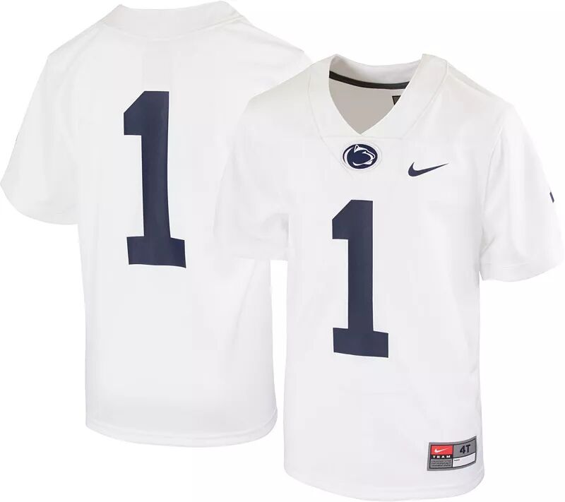 

Белое футбольное джерси Nike Little Kids Penn State Nittany Lions #1 Untouchable