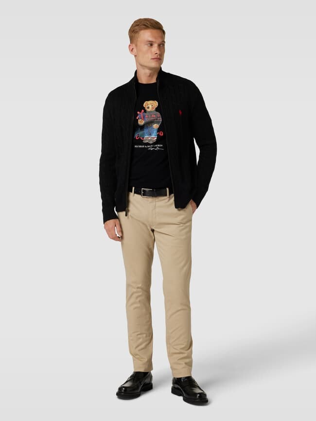 

Футболка с принтом этикетки Polo Ralph Lauren, черный