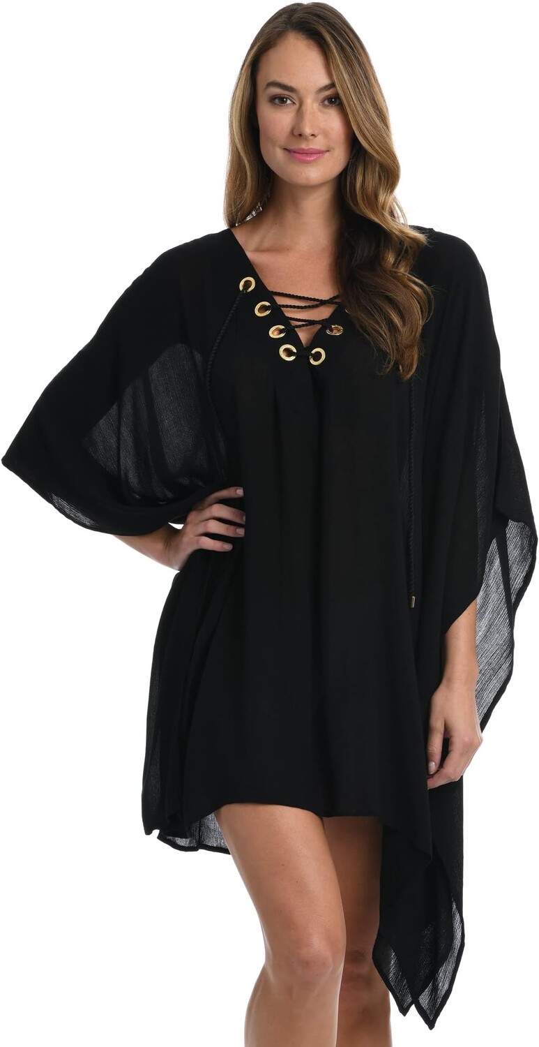 

Накидка Capri Stripe Lace-Up Caftan La Blanca, черный