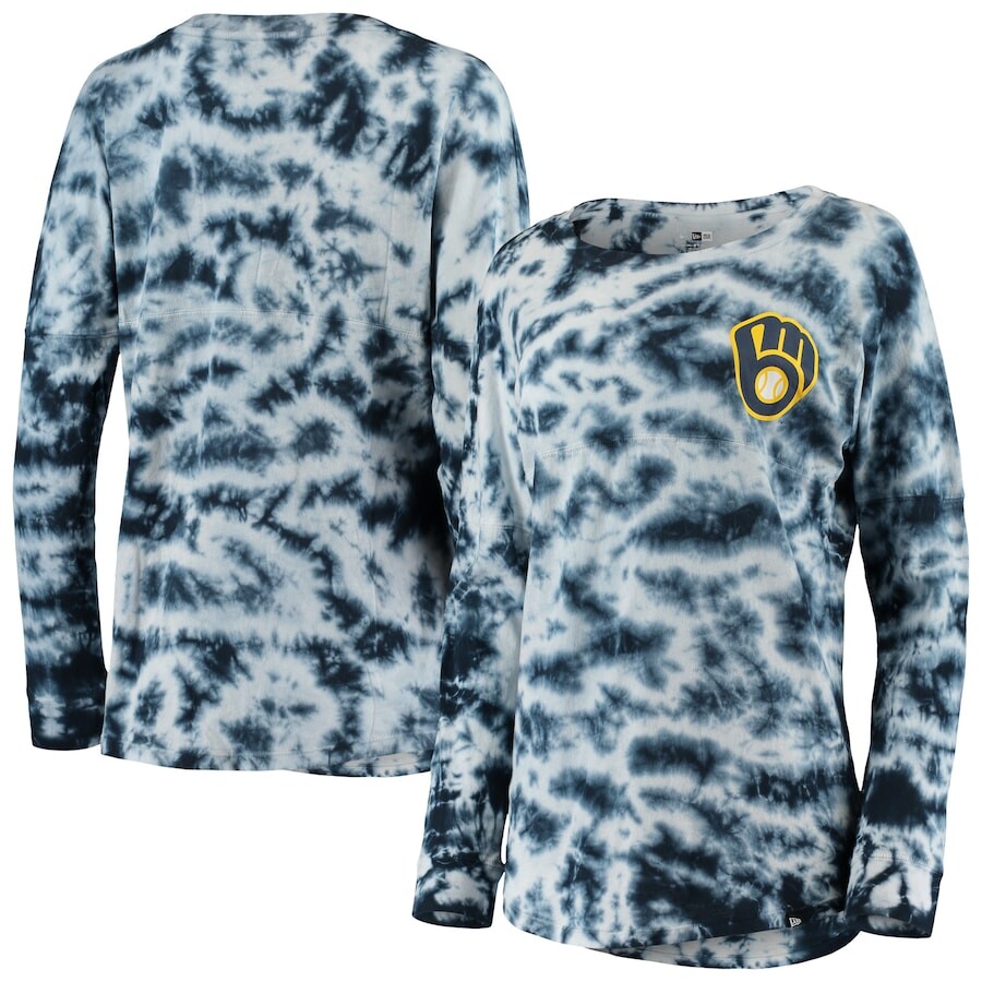 

Футболка с длинным рукавом New Era Milwaukee Brewers, нави