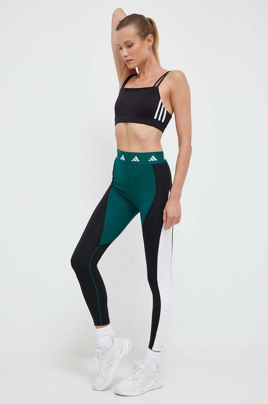 

Леггинсы для тренировок Techfit Colorblock adidas, зеленый