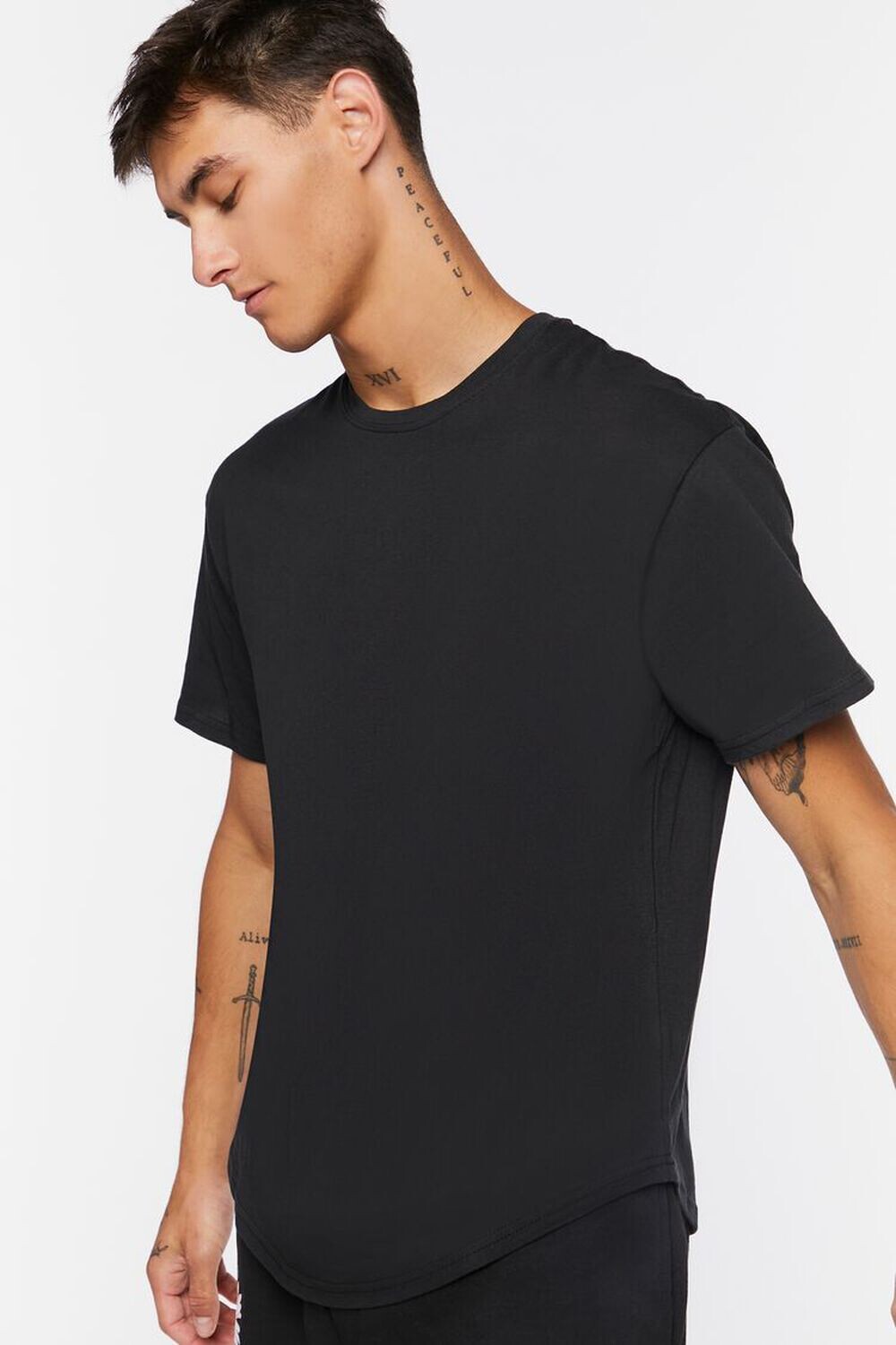 

Футболка с круглым вырезом Forever 21, черный
