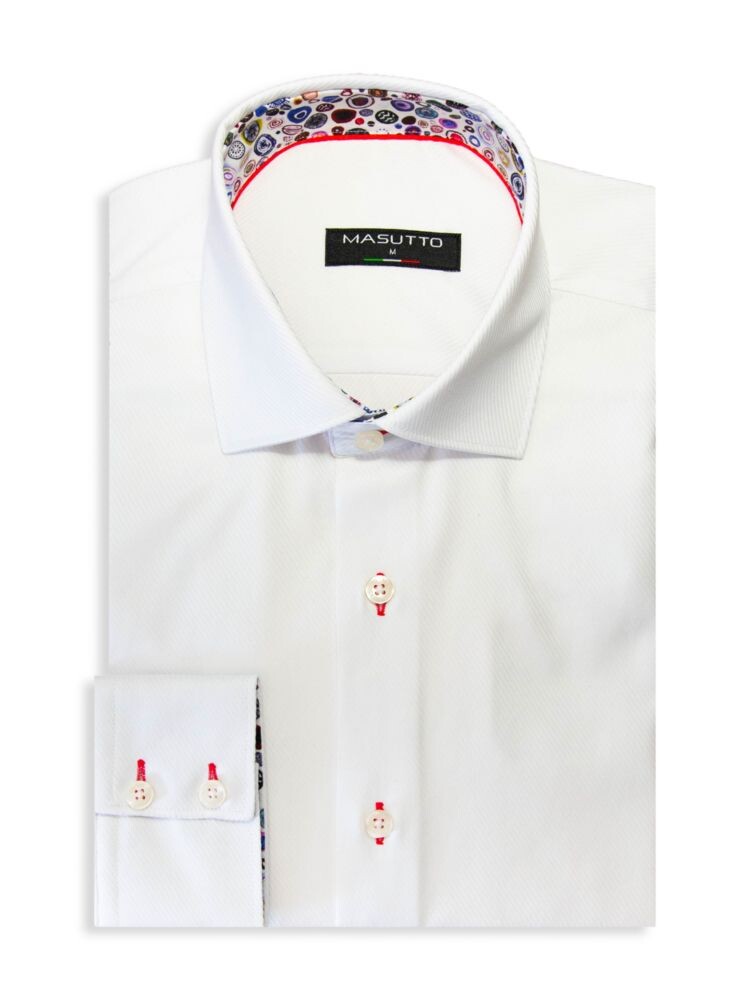 

Контрастная спортивная рубашка Luna Classic Fit Masutto, белый