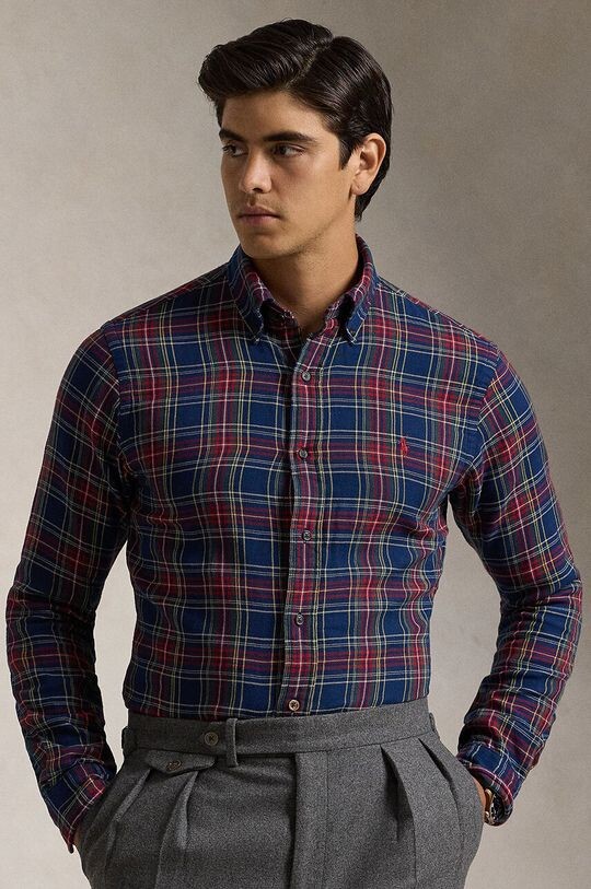 

Хлопковая рубашка Polo Ralph Lauren, синий