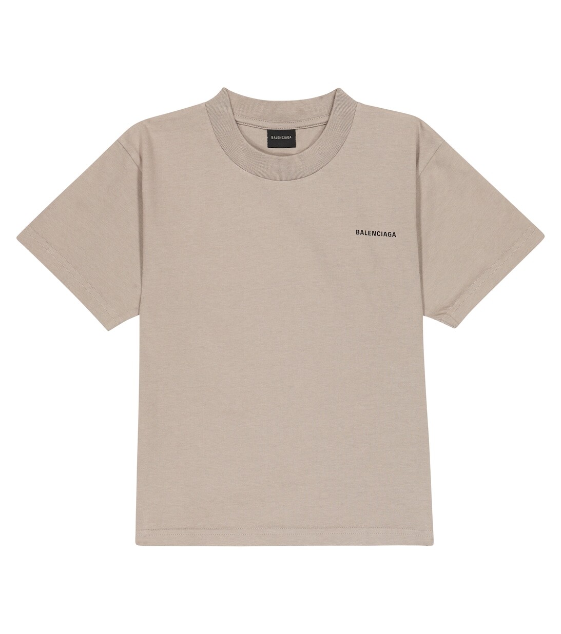 

Футболка из смесового хлопка с логотипом Balenciaga Kids, черный