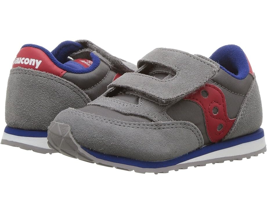 

Кроссовки Saucony Saucony Originals Kids Jazz Hook & Loop Sneaker(Toddler/Little Kid), цвет Grey/Red