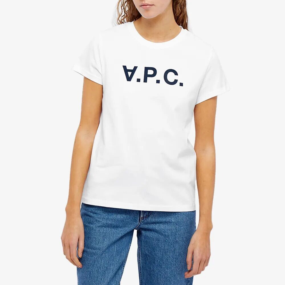 

A.P.C. Белая футболка с логотипом vpc, синий