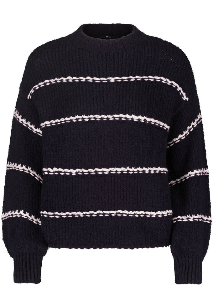 Вязаный свитер с полосками Zero, синий