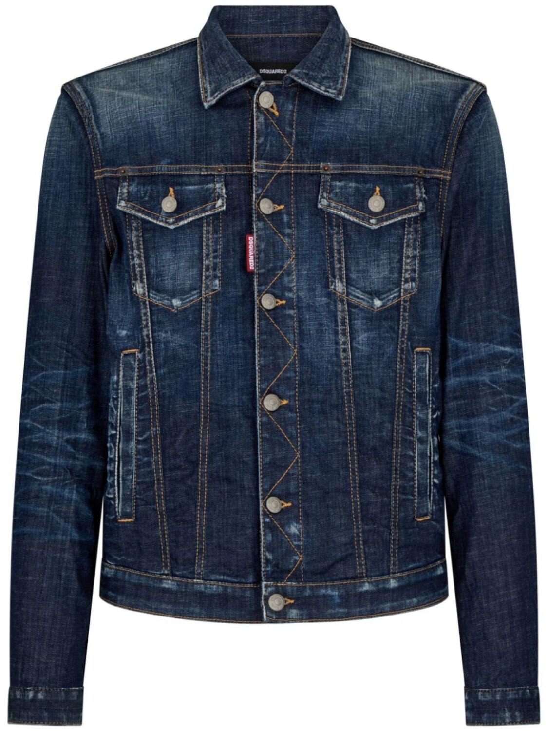 

Куртка из потертого денима Dsquared2, синий