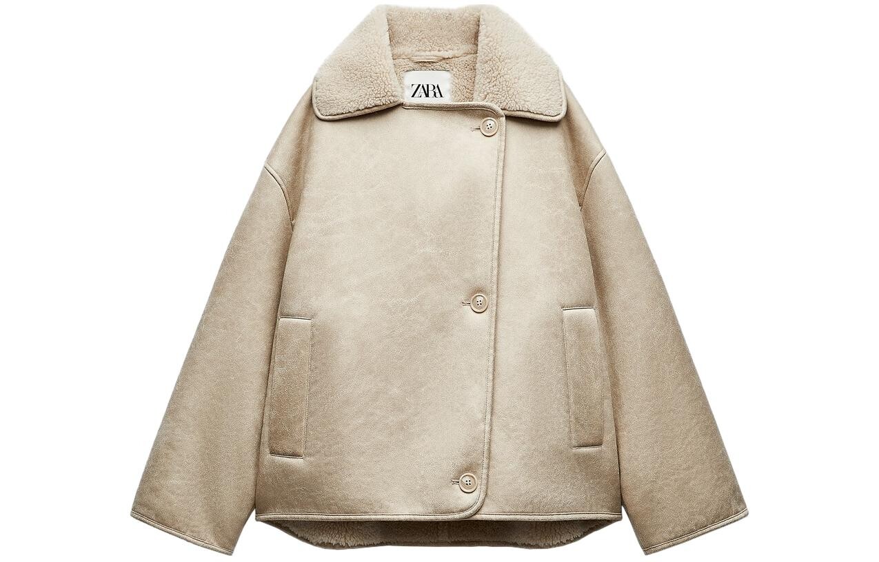 

Женская куртка Zara, бежевый