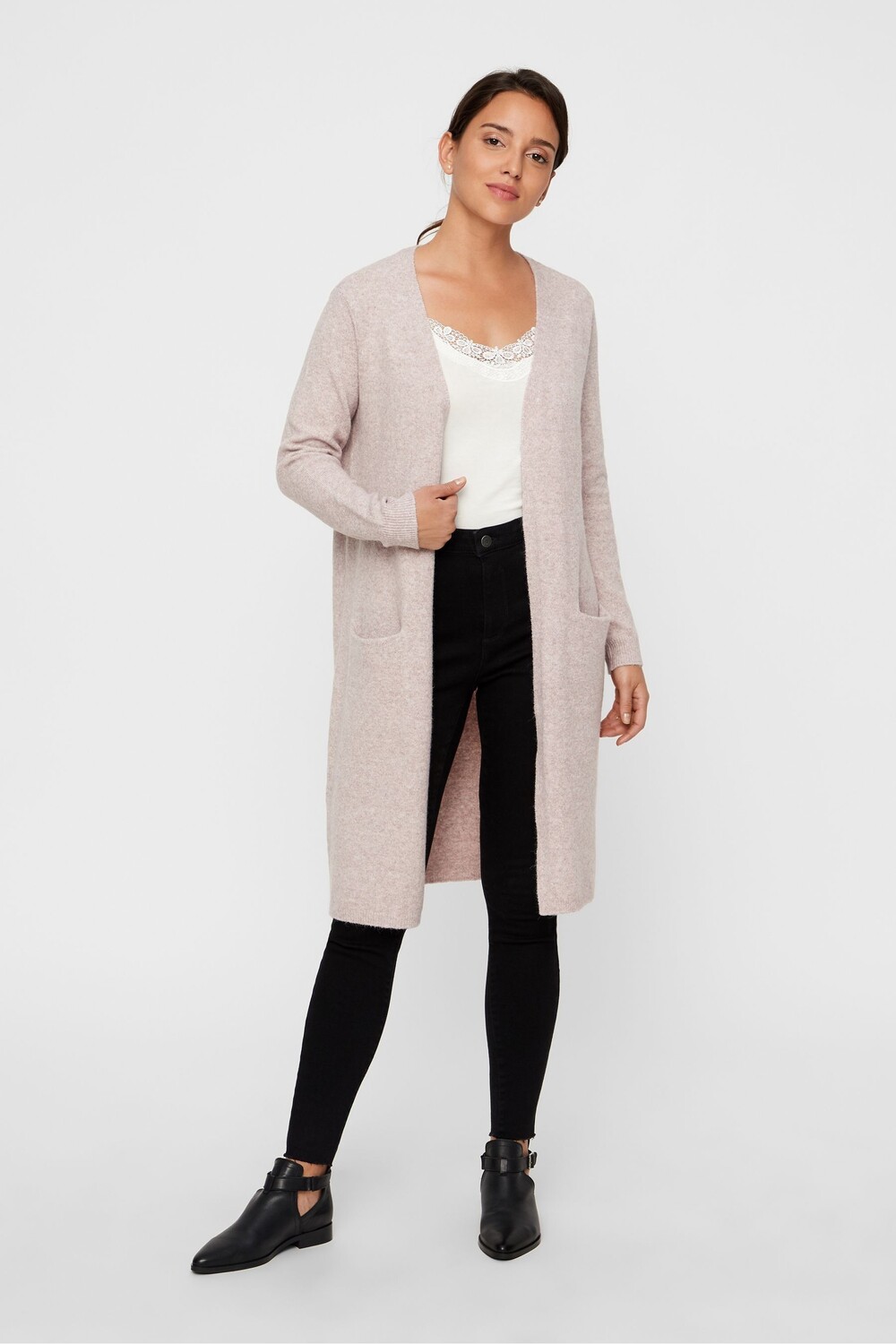 

Мягкий на ощупь удлиненный кардиган VERO MODA, розовый