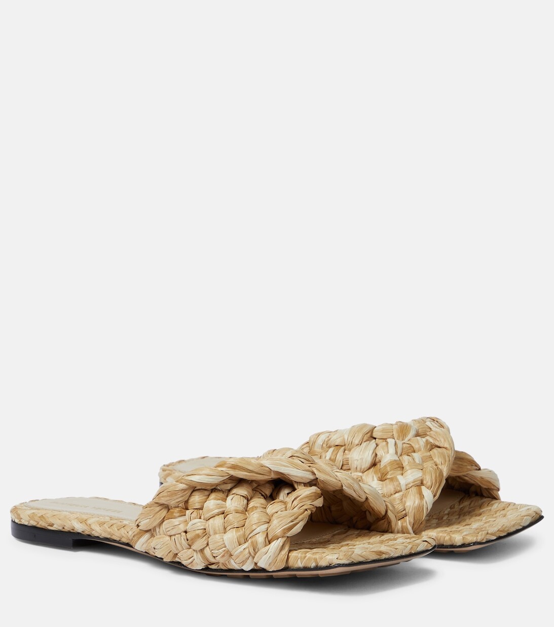 

Шлепанцы из эластичной рафии Bottega Veneta, бежевый