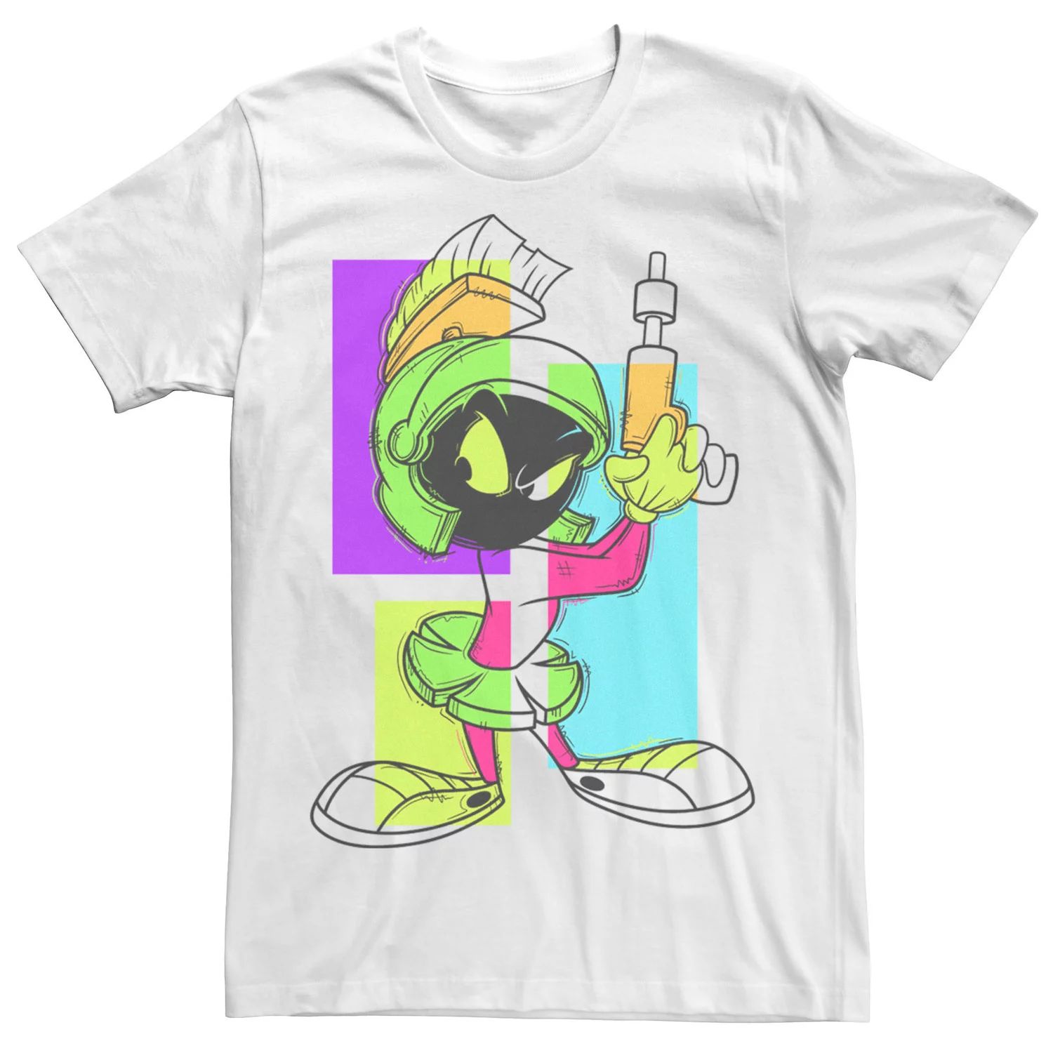 цена Мужская футболка Looney Tunes Marvin The Martian Pop Art Licensed Character