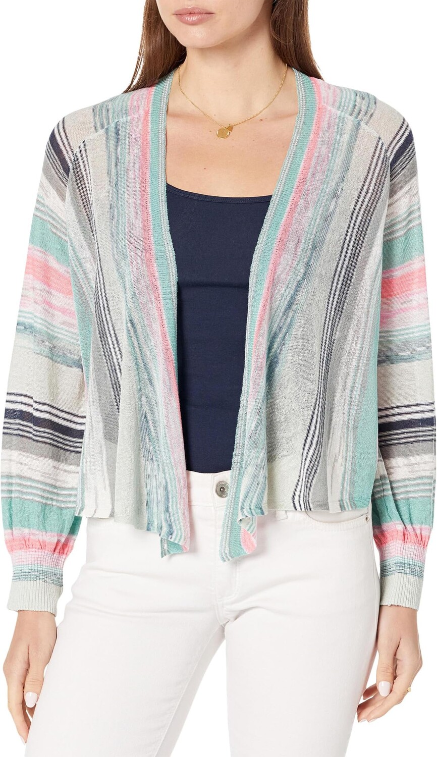 

Свитер Petite Summer Space Dye Cardigan NIC+ZOE, цвет Aqua Multi