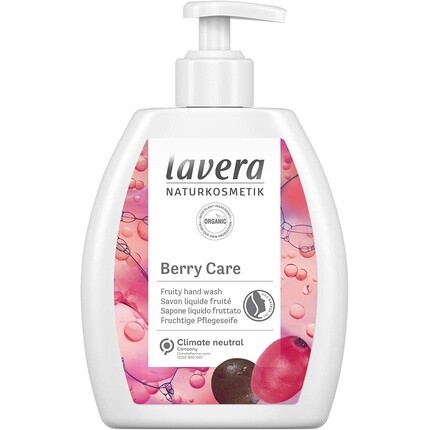 

Органическое средство для мытья рук Berry Care, мягкое очищающее средство с экстрактом годжи и асаи, для веганов, с нейтральным для кожи pH, 250 мл, Lavera