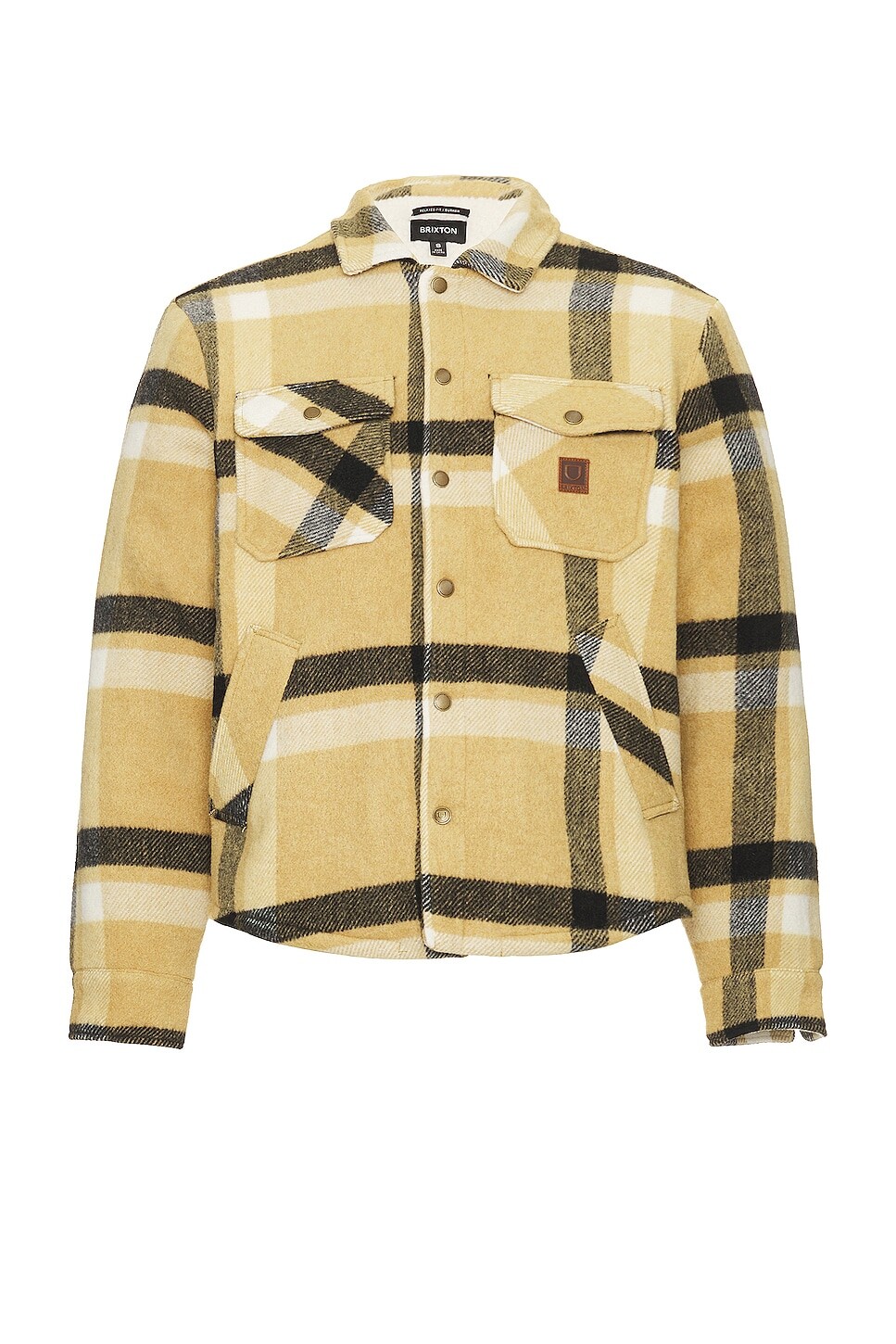 

Куртка Brixton Durham Sherpa Lined, цвет Antelope, Off White & Black